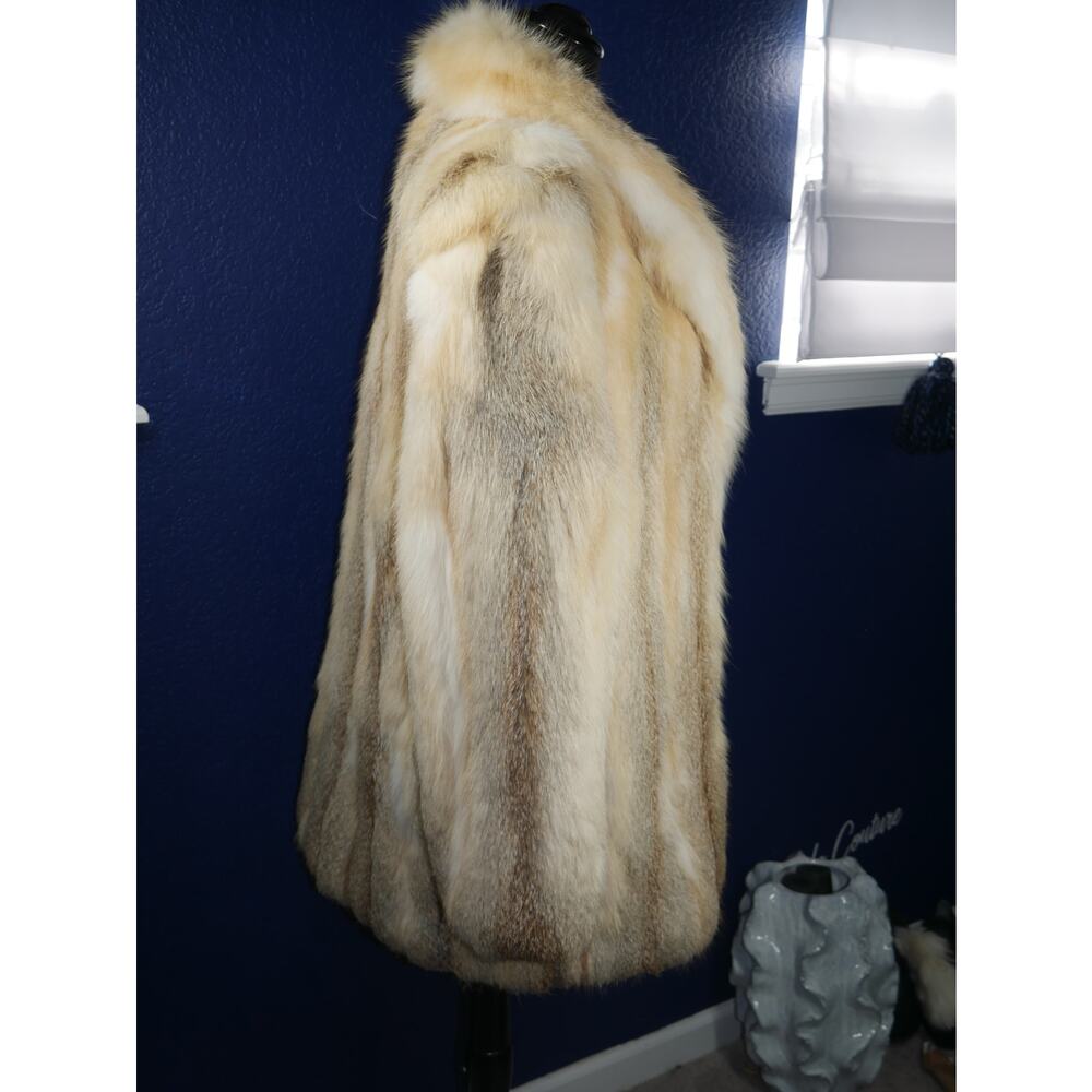 Gorgeous Rare Fawn Light Golden Fox Fur Coat Jacket - Picture 4 of 5